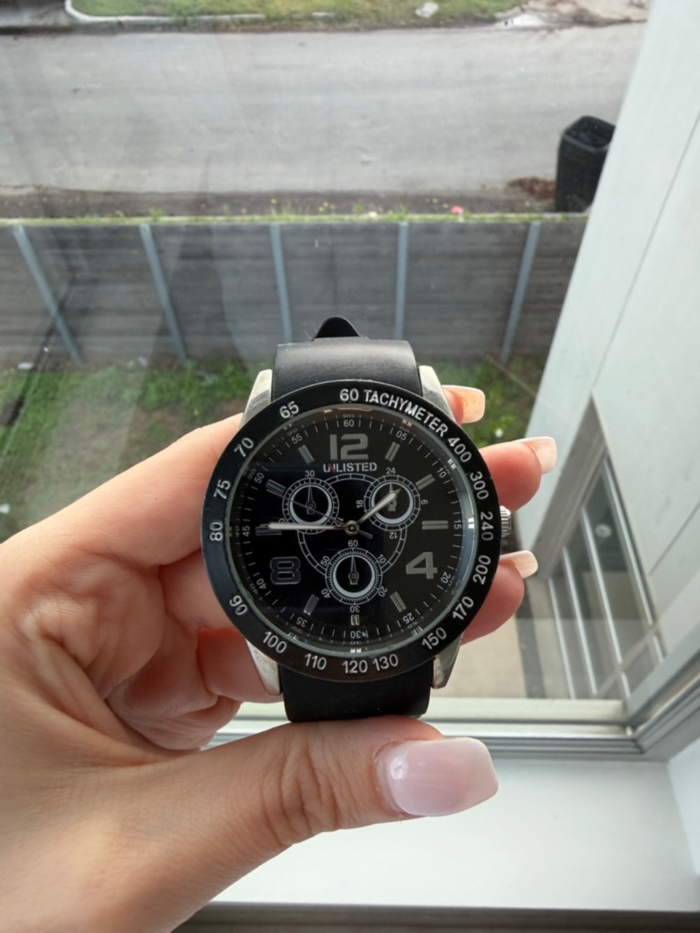 Unlisted Black Tachymeter Sport Watch